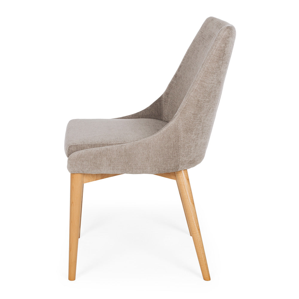 Eva Dining Chair Grey Mist Side On 