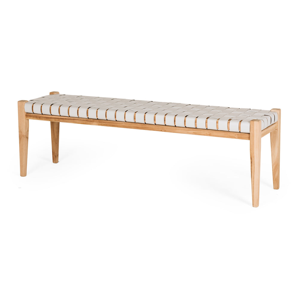 Indo Woven Bench 150 Duck Egg
