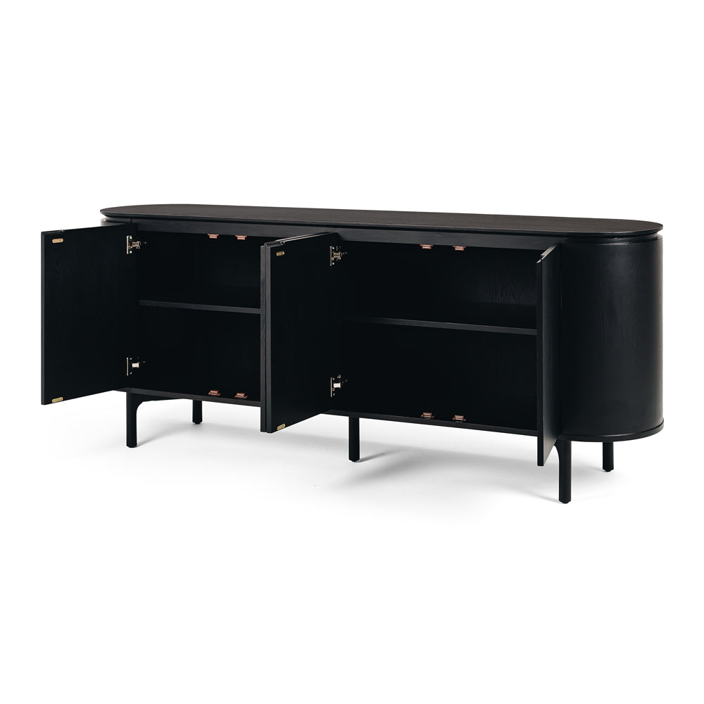 Kontur Sideboard Black Doors Open