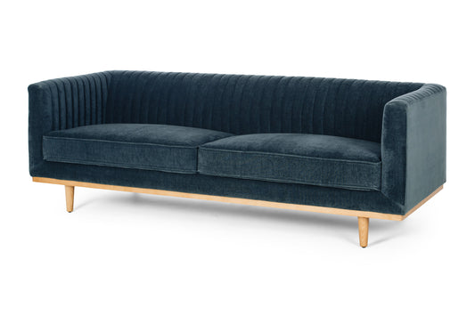 Madison 3 Seater Blue Strata Angle