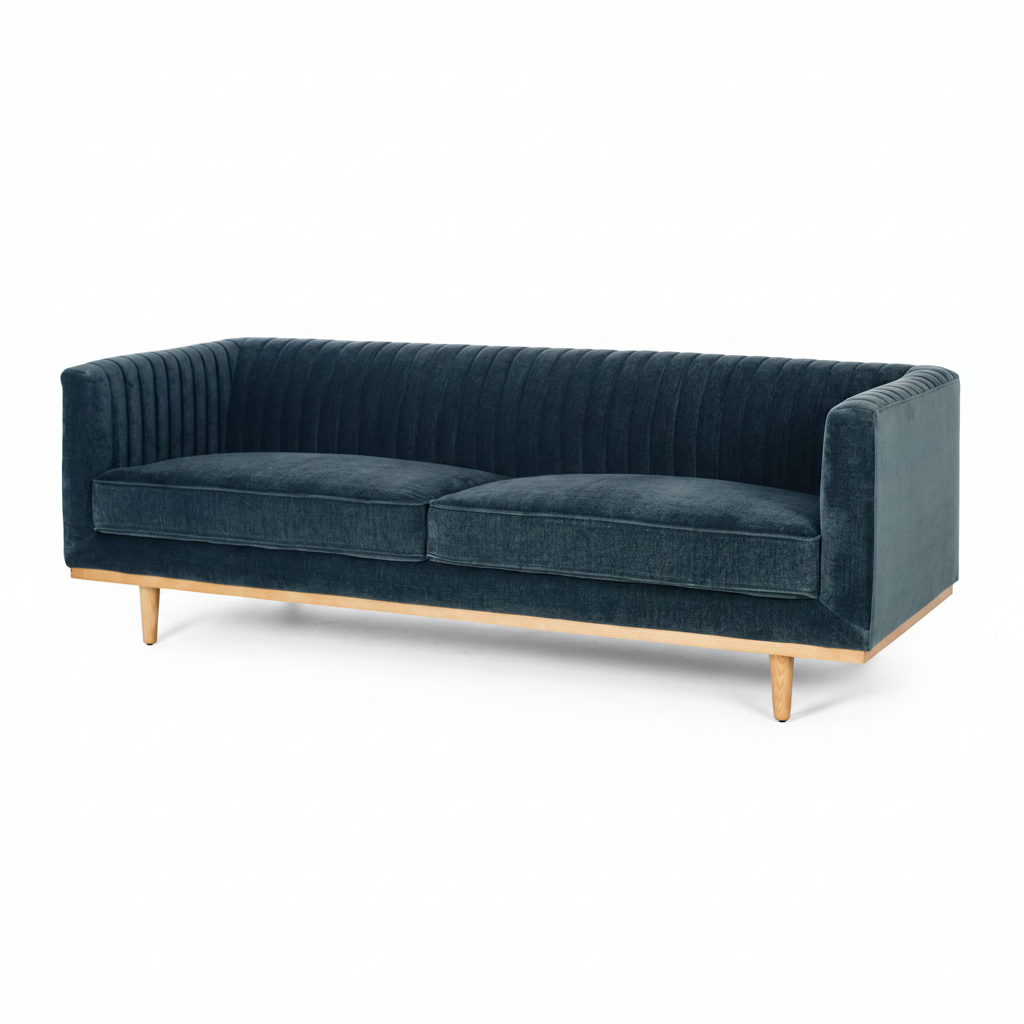 Madison 3 Seater Blue Strata