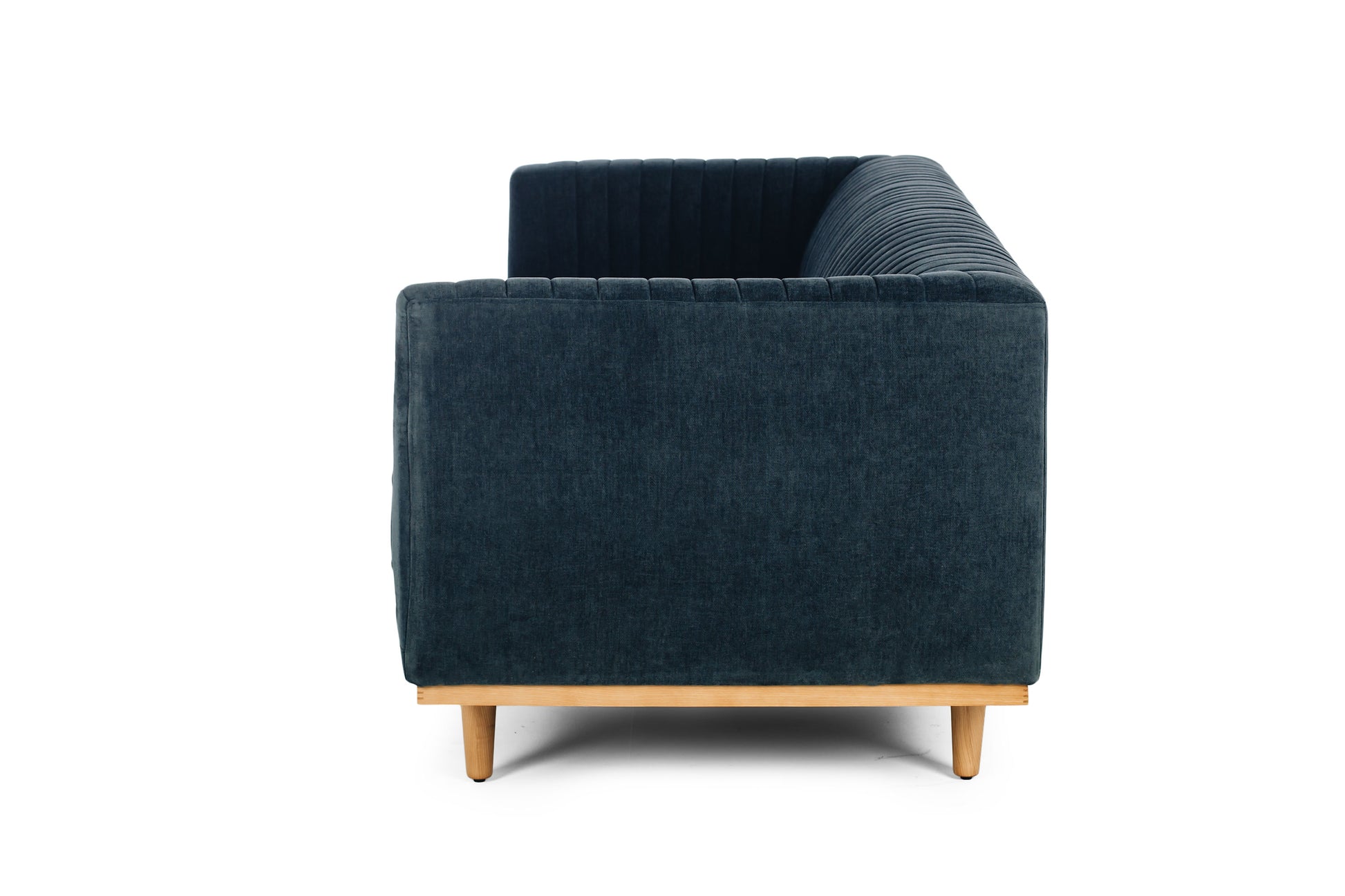 Madison 3 Seater Blue Strata Side 