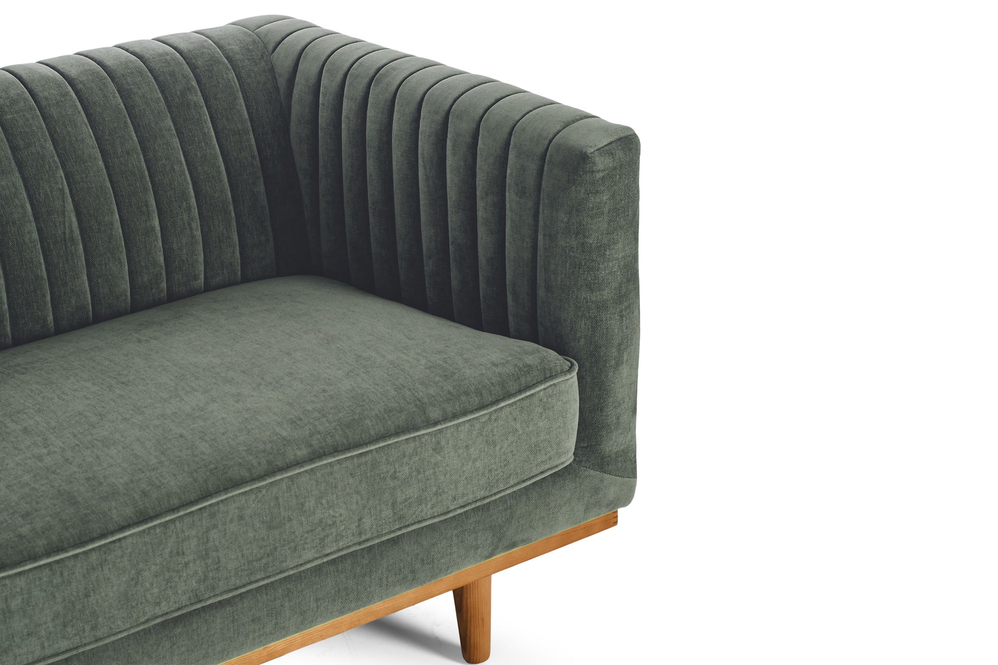 Madison 3 Seater Spruce Green Close up 