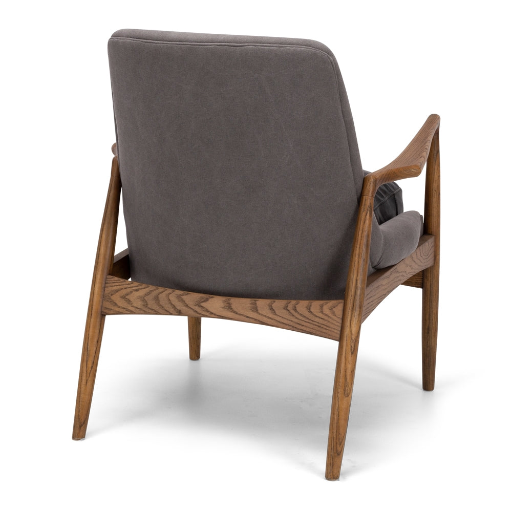 Steiner Armchair Canvas Charcoal Back 