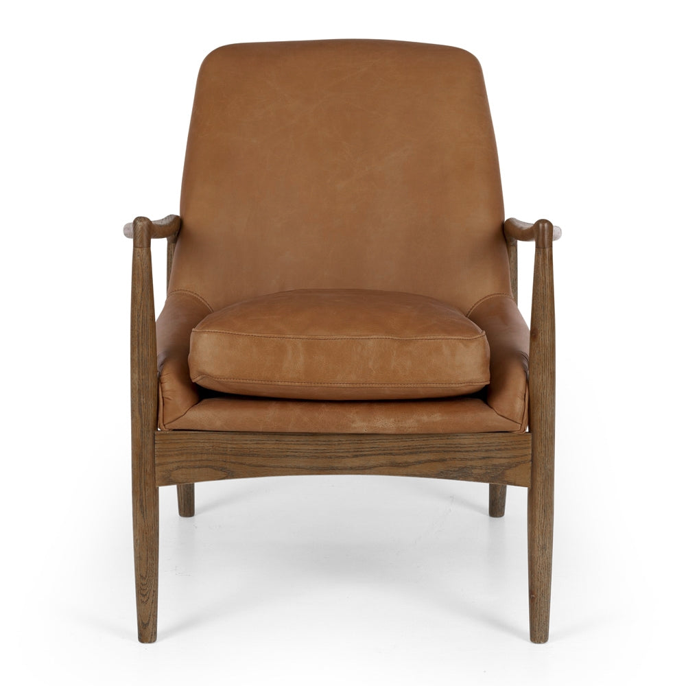 Steiner Armchair Cognac Leather Front 
