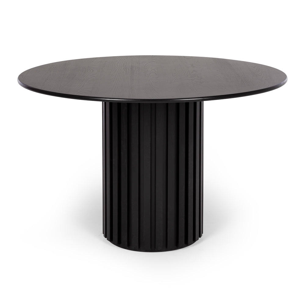 Rho Dining Table 120rd (Black Oak)