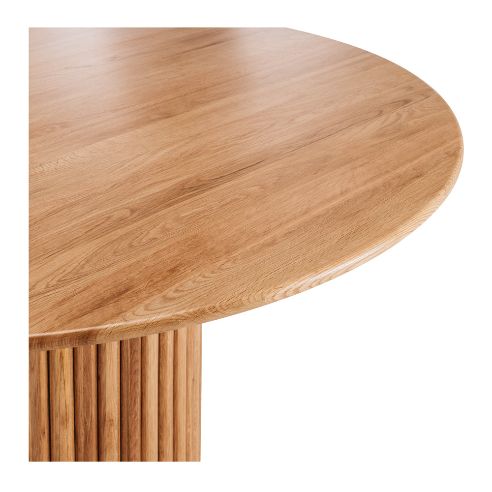Rho Dining Table 120rd (Natural Oak) Close Up