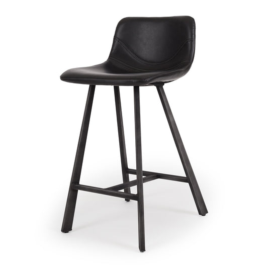 Rustic Barstool Black PU