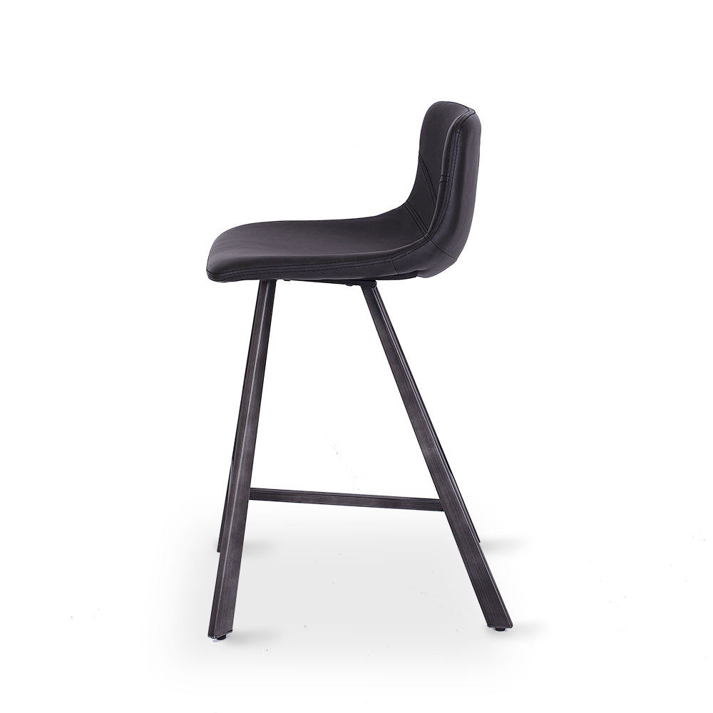Rustic Barstool Grey PU Side 