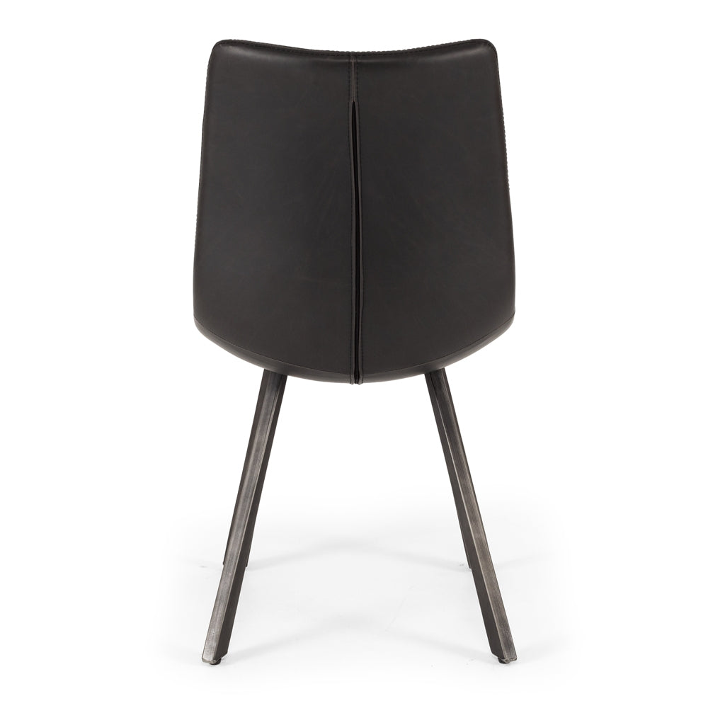 Rustic Dining Chair Black Back 