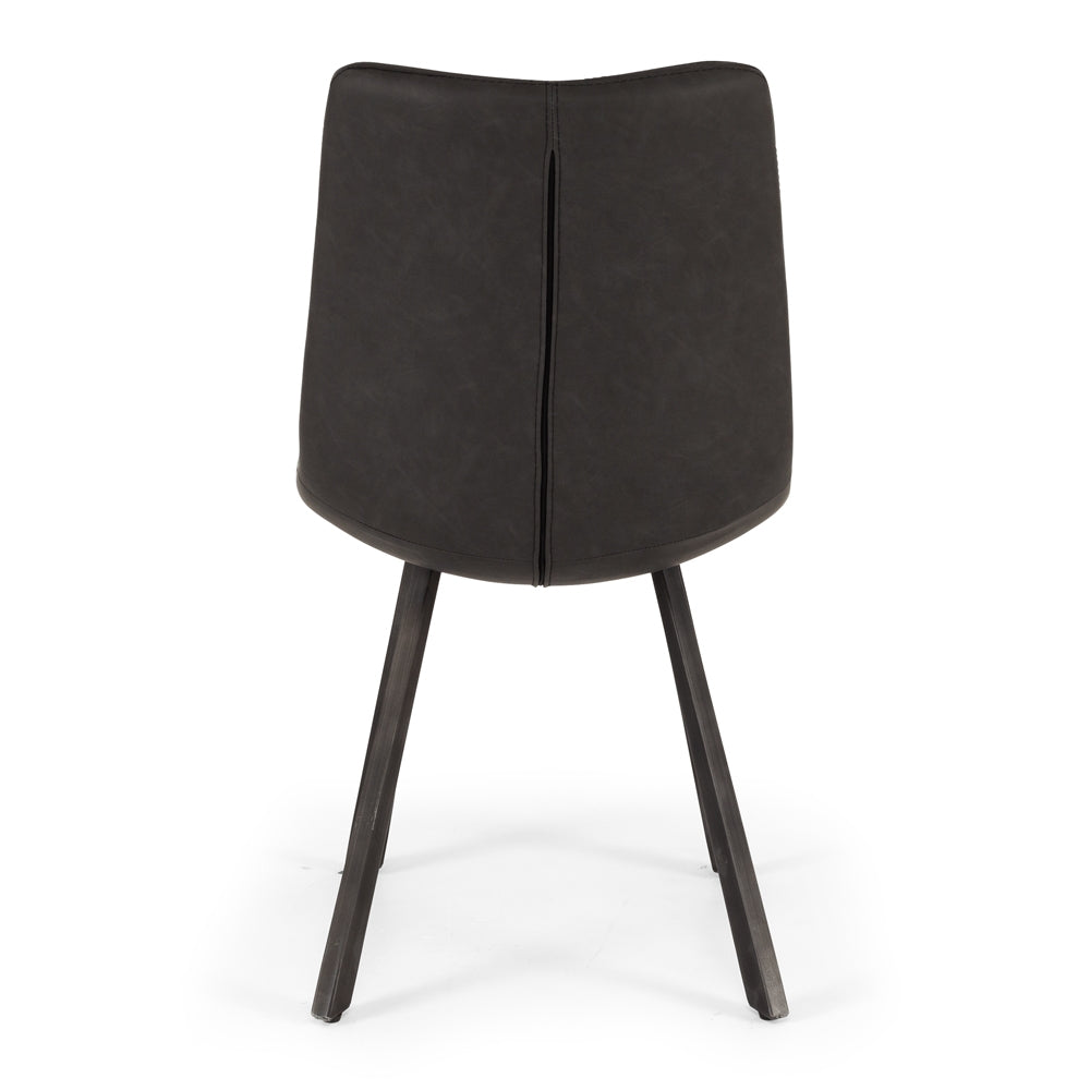 Rustic Dining Chair Grey Back