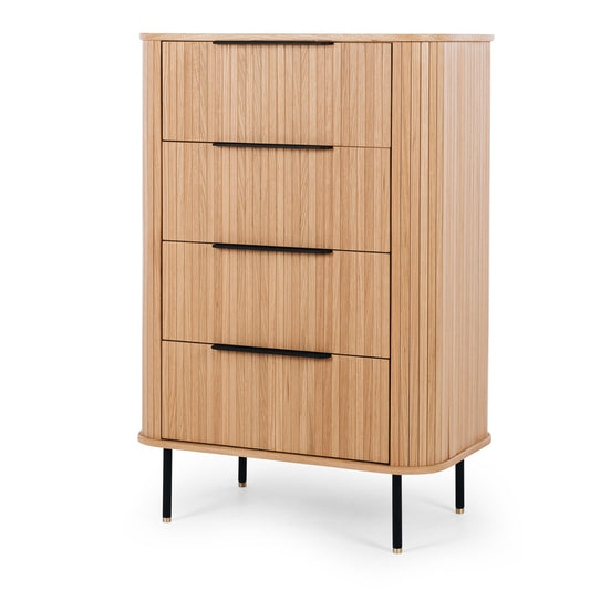Anders Tallboy 4 drawers (Natural Oak) Angle