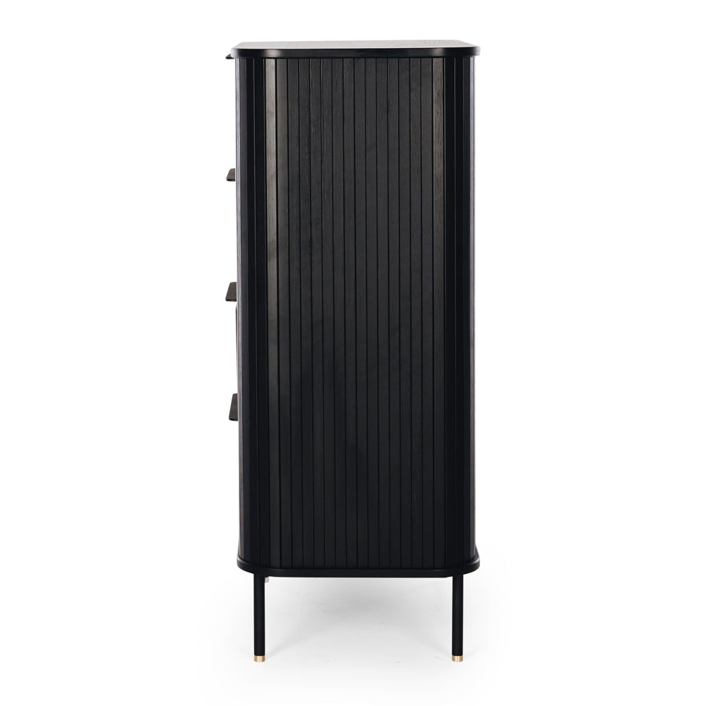 Anders Tallboy 4 drawers (Black Oak) - Furniture Direct 2U