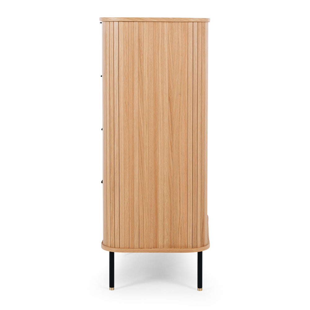 Anders Tallboy 4 drawers (Natural Oak) side view