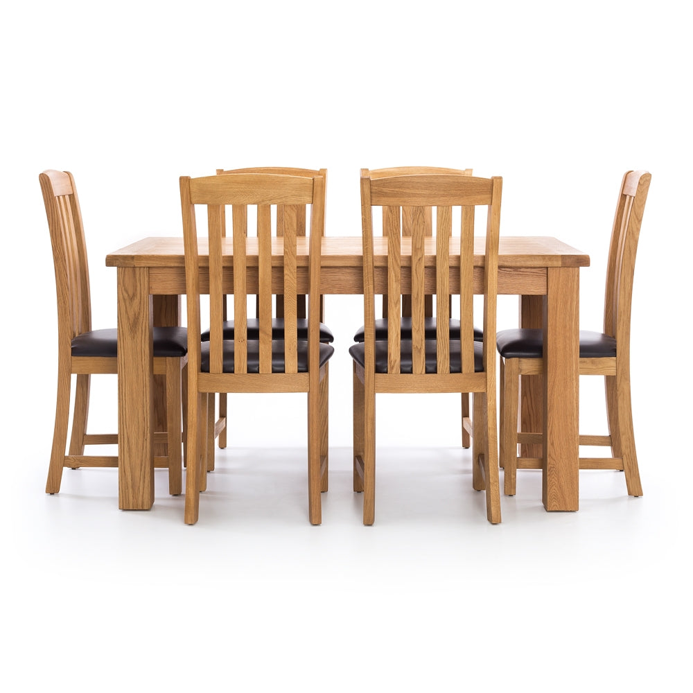 Salisbury Dining Ext Table 1500x900 With Chairs