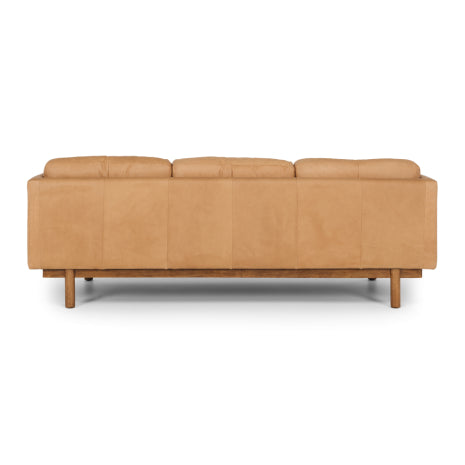 Strada Leather 3 Seater Sofa Tan