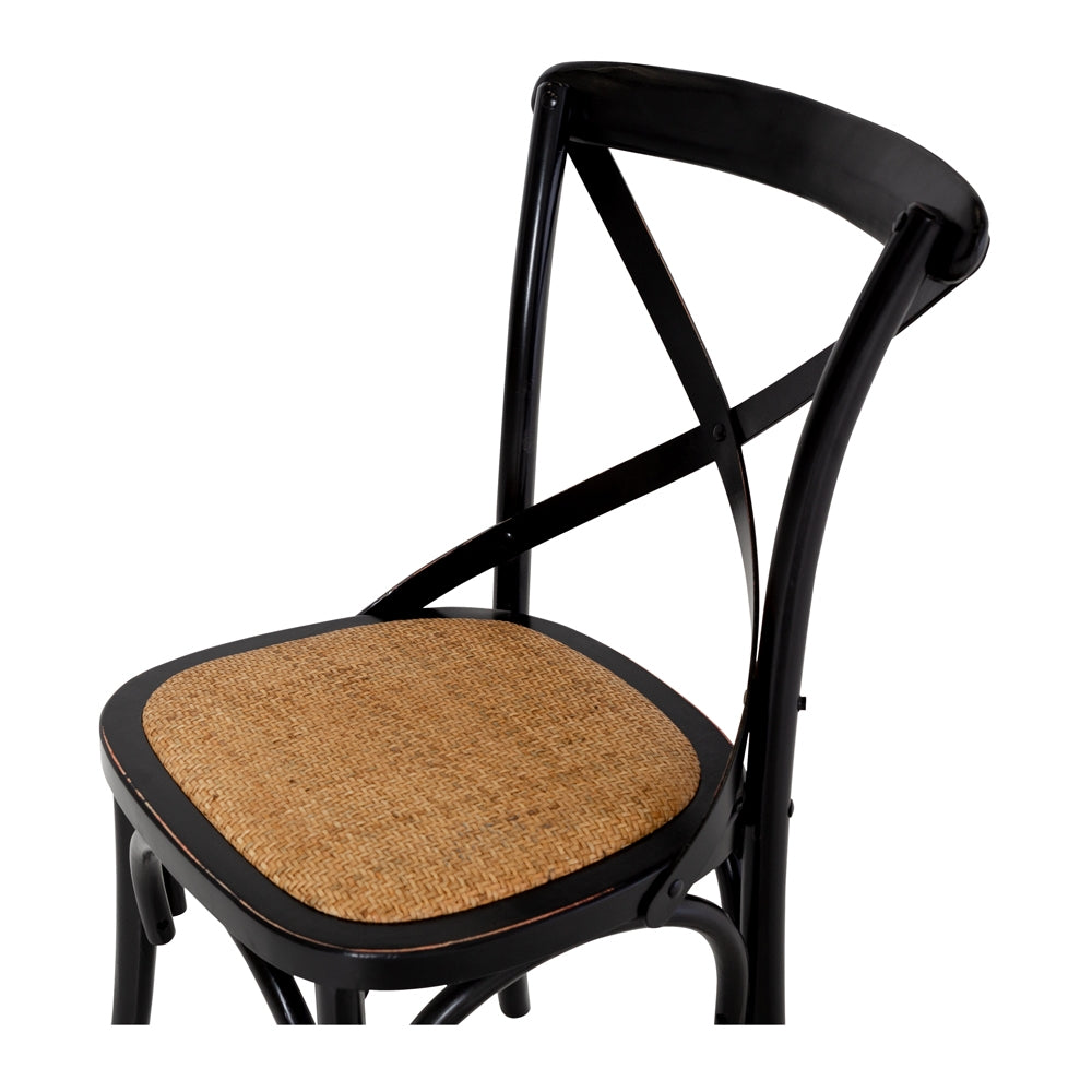 Villa Cross Dining Chair Black Accent