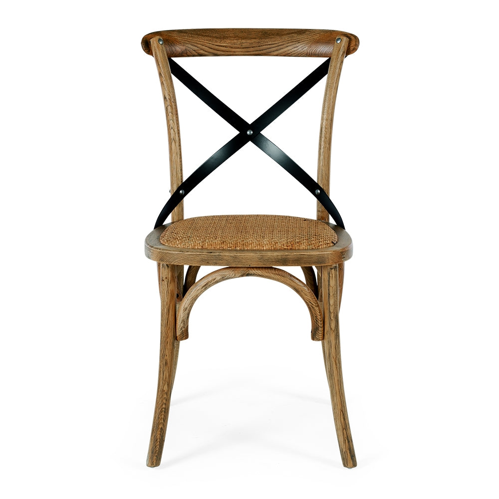 Villa Cross Dining Chair Vintage Oak Front