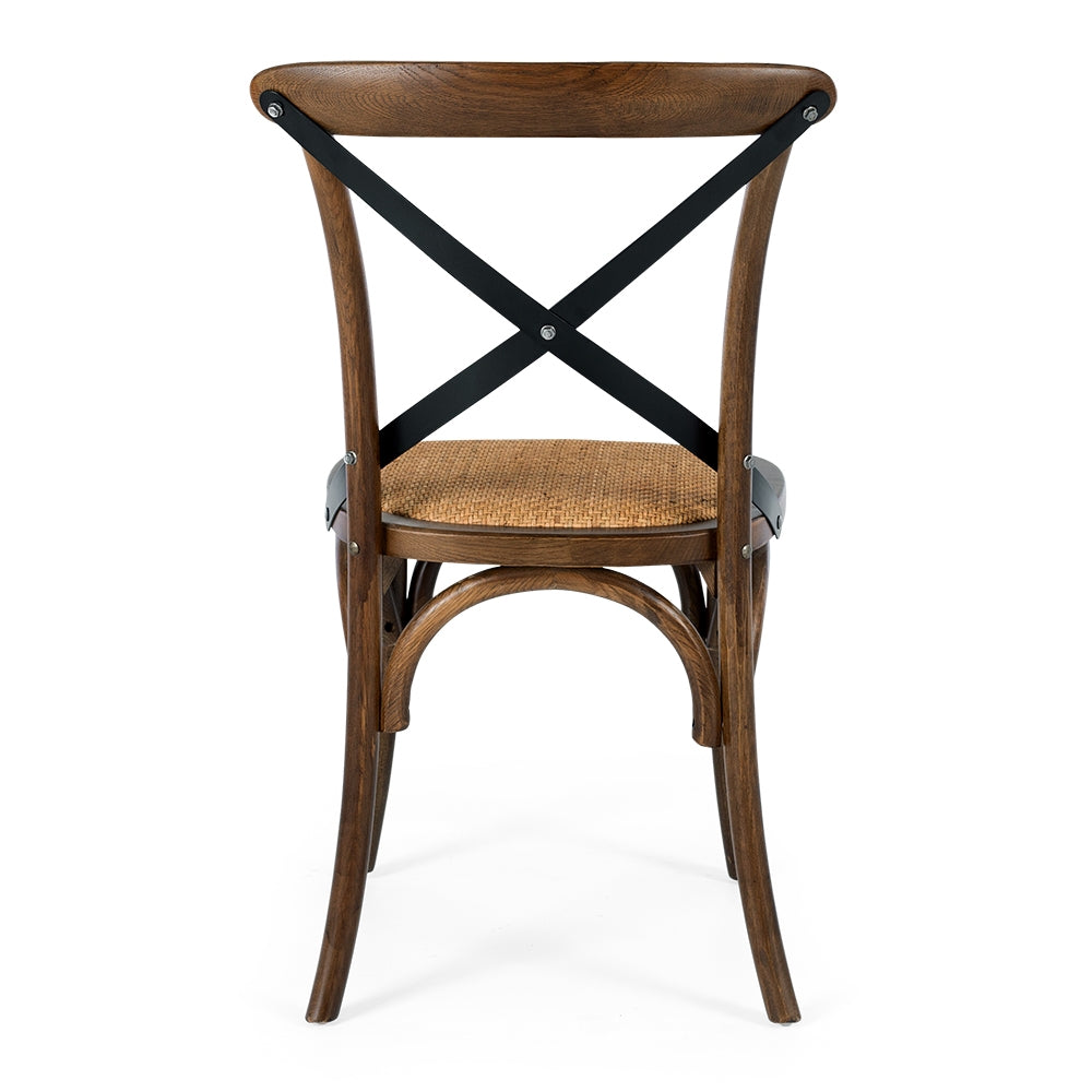 Villa Cross Dining Chair Deep Oak Back