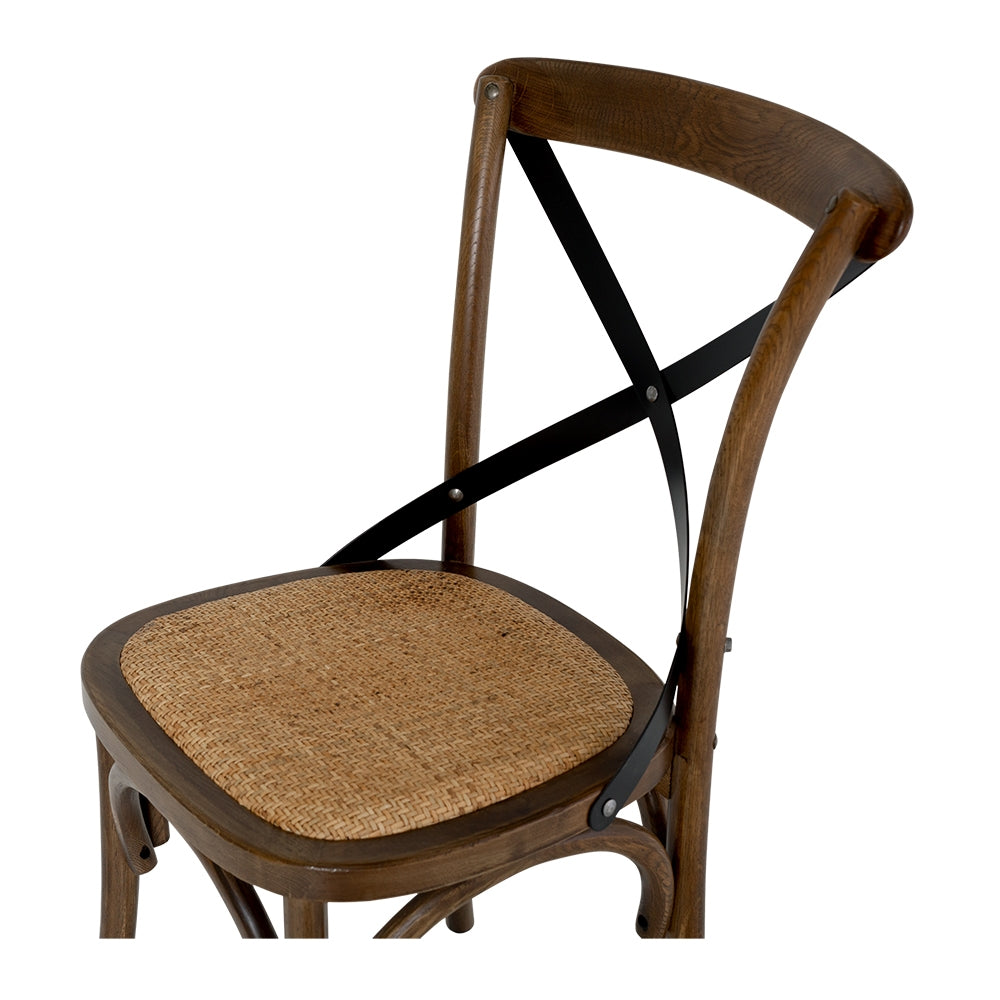 Villa Cross Dining Chair Deep Oak Accent