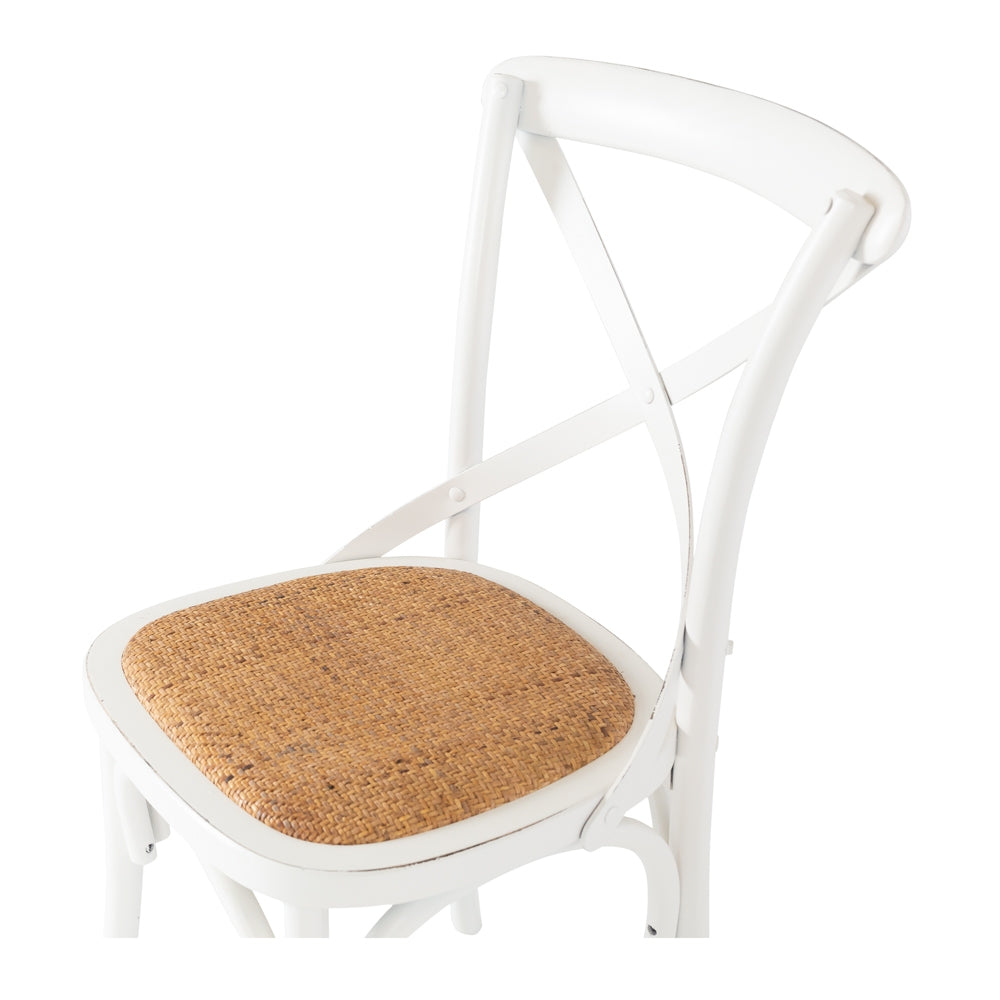 Villa Cross Dining Chair White Side On