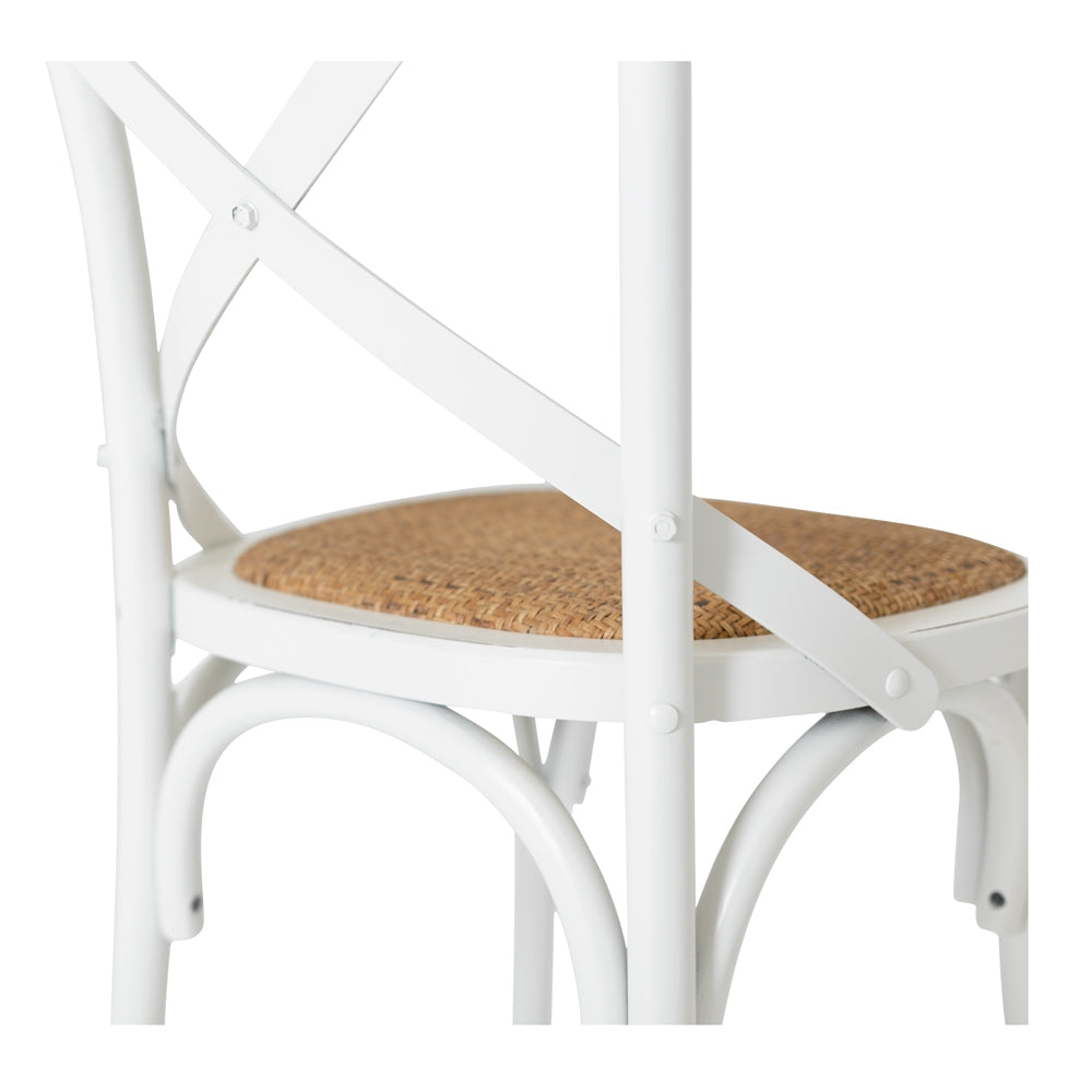 Villa Cross Dining Chair White Close UP 