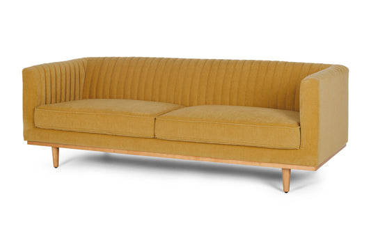 Madison 3 Seater Honey Gold Angle