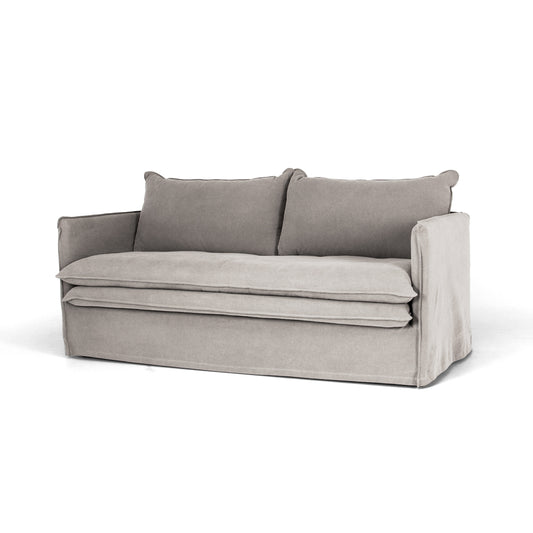 HAMILTON 2 Seat Slipcover Sofa - Cement