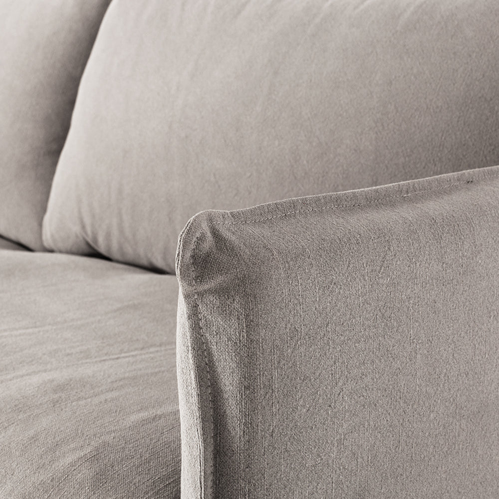 HAMILTON 2 Seat Slipcover Sofa - Cement