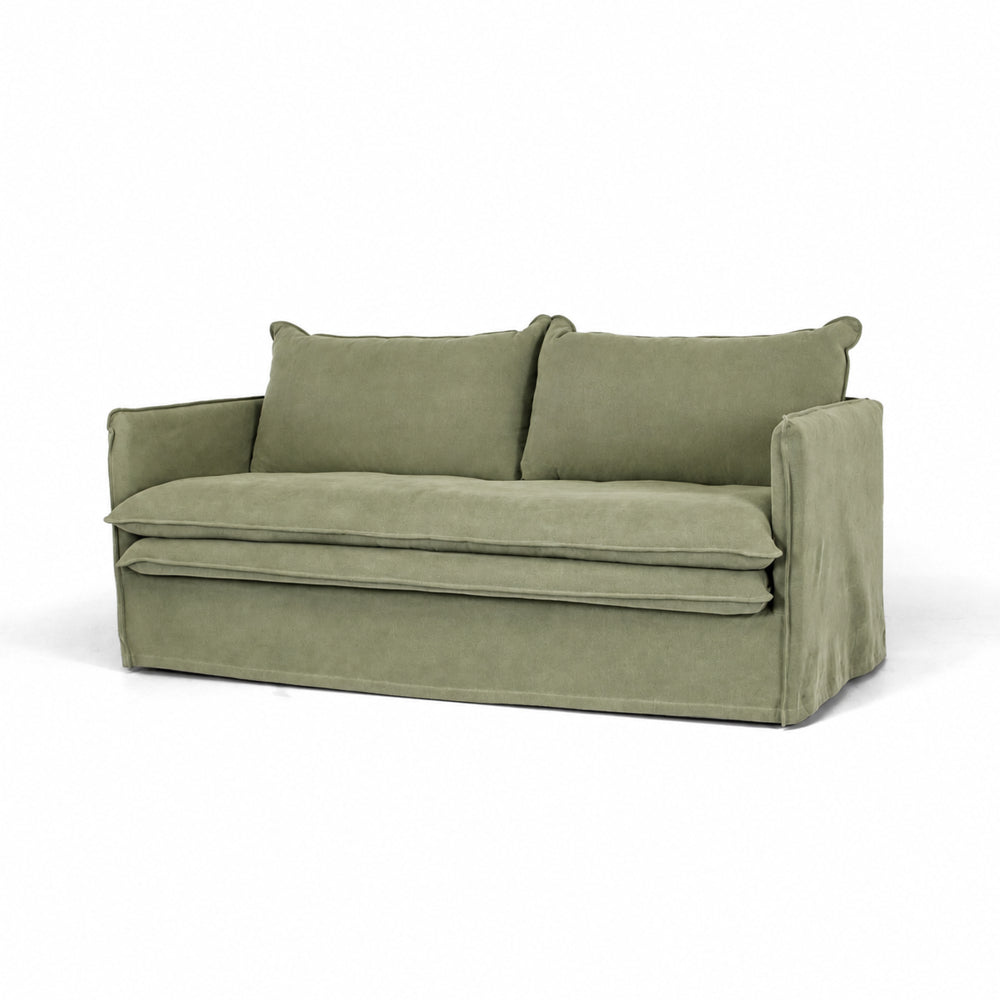 HAMILTON 2 Seat Slipcover Sofa - Khaki
