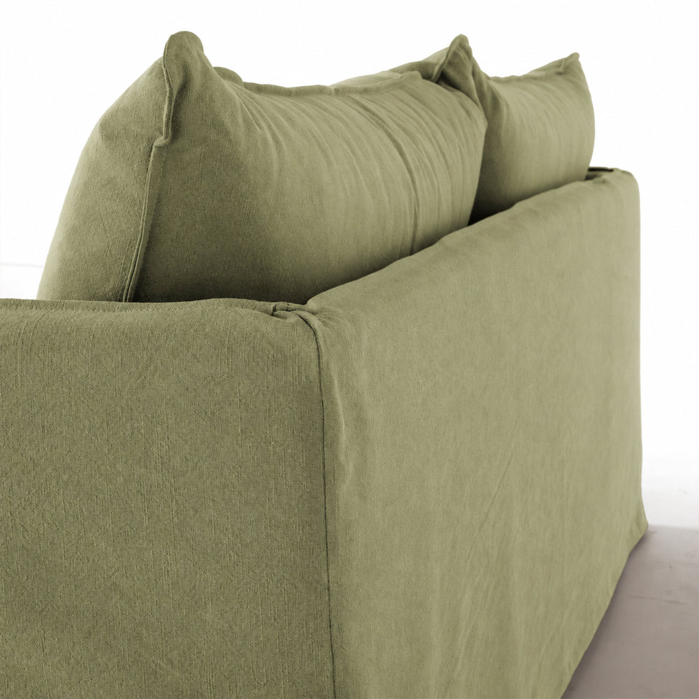 HAMILTON 2 Seat Slipcover Sofa - Khaki