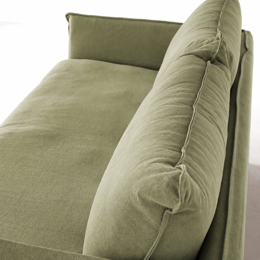 HAMILTON 2 Seat Slipcover Sofa - Khaki