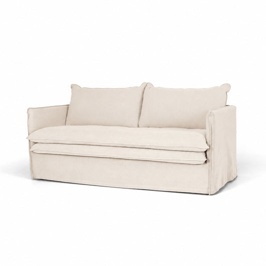 HAMILTON 2 Seat Slipcover Sofa - Oatmeal
