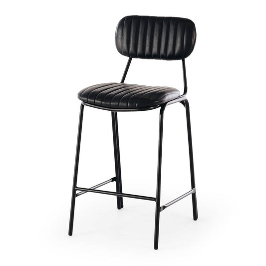 Datsun Barstool Vintage Black PU SH75cm